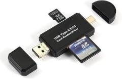 Techgear USB Type C SD Card Reader, USB 2.0 SD Card Reader OTG Adapter for, Micro SD Card Reader