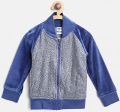 612 league Girls Blue & Grey Sequinned Sweatshirt