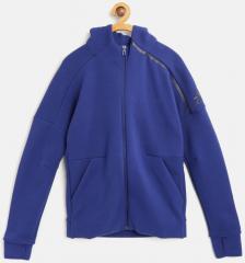 Adidas Girls Blue YG ZNE 2 Hooded Sweatshirt