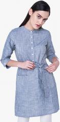 And Blue Striped Tunic women
