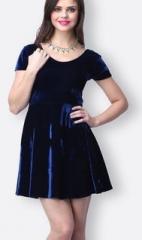 Faballey Blue Solid Dress women