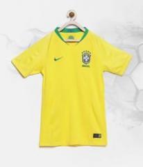 Nike Breathe Brasil Home Official Football Yellow Sports Jersey boys
