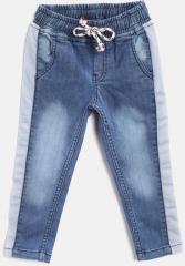 Yk Blue Regular Fit Mid Rise Clean Look Stretchable Jeans boys