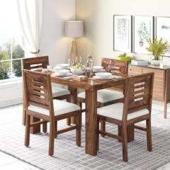 Aaram By Zebrs Dining Table With 4 Chairs For Dining Room Solid Wood 4 Seater Dining Set
