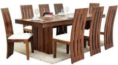 @home Delmonte Eight Seater Dining Set with Walnut Finish