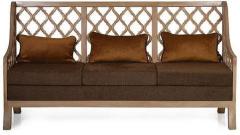 @home Miraya Three Seater Sofa in Brown Colour