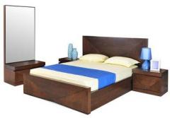 @home Nixon Queen Size Bedroom Set in Brown Colour