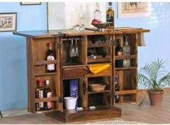 Bharat Furniture House Furniture Solid Sheesham Wood Bar Cabinet Solid Wood Bar Cabinet