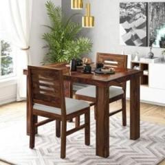 Decorwood Sheesham Wood 2 Seater Dining Set Finish Natural Teak Finish, DIY Solid Wood 2 Seater Dining Set