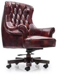 Durian Tycoon Low Back Chair in Dark Brown Colour