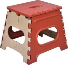 Flipkart Perfect Homes Studio 12 Inch Kicthen Folding Stool | Garden Outdoor Stool | Portable Stool | Red & Beige Stool