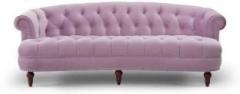 Furniture Hub Modern & Classic 3 Seater Velvet Sofa for Home & Living Room & Guest Room Fabric 3 Seater Sofa