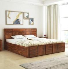 Ganpati Arts Sheesham Scott King Box Bed/Palang/Cot for Bedroom/Home/Hotel Solid Wood King Box Bed