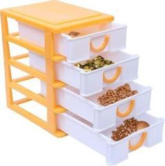 Kuber Industries Plastic Four Layer Drawer Storage Cabinet Box CTKTC13089 Plastic Free Standing Cabinet