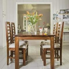 Kusum Handicraft Solid Wood 4 Seater Dining Set