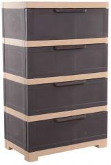 Nilkamal Kids Chester 14 with Four Drawers in Weather Brown and Biscuit Colour