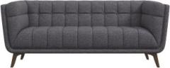 Torque Louis 2 Seater Fabric Sofa For Living Room| Bedroom| Office Dark Grey Fabric 2 Seater Sofa