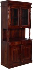 Woodsworth Vitoria Solid Wood Hutch Cabinet in Colonial Maple finish