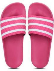 adidas pink flip flops
