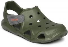 Crocs Olive Synthetic Clogs girls
