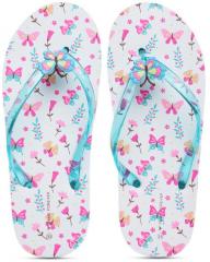 Fame Forever by Lifestyle Girls Blue Solid Thong Flip Flops