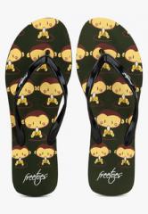 Freetoes Monkey Yellow Flip Flops women