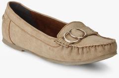 Inc 5 Beige Leather Regular Loafers women