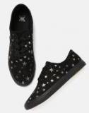 Kook N Keech Women Black Sneakers