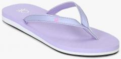 United Colors Of Benetton Lavender Solid Thong Flip Flops women