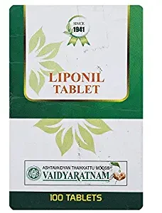 VAIDYARATNAM Liponil Tablet 100 Tablets with free pachak methi