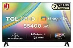 Tcl 32 inch (81 cm) Bezel Less S Series Google 32S5400 (Black) Smart Full HD LED TV