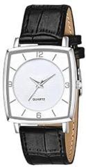 Analog Square Dial Casual Slim Leather Unisex Watch for Mens Women W63