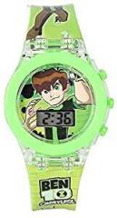 Emartos Ben Ten 10 Watch Digital Watch for Kids Multicolour Dial Green Colored Strap [3 7 Years]