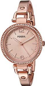 Fossil Analog Rose Gold Dial Women's 