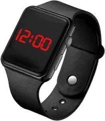 Generic LED Square Boy's and Girl's Digital Watch Black