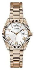 GUESS Analog Off White Dial Unisex Adult Watch GW0308L3