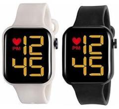 Unisex Digital Watches for Kids LED Watch Boys & Girls Combo Pack 2