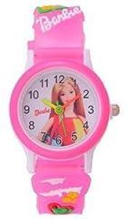 Unisex Plastic Pink Barbie Kid's Analogue Watch Good Gifting Watch