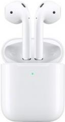 Apple AirPods with Wireless Charging Case Bluetooth Headset with Mic (In the Ear)