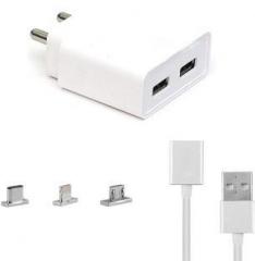 Awei 3 in 1 Multi pin Phone charger 5 A Multiport Mobile Charger with Detachable Cable