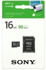 Sony SR 16UY3A 16 GB MicroSD Card Class 10 90 MB/s Memory Card