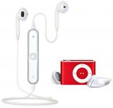 Captcha S6 Bluetooth Headset With Mini Metal Bluetooth MP3 Players Red.Bluetooth.Metal.MP3+White.S6.Headset