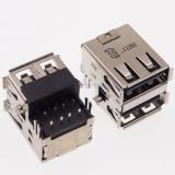 WowObjects 5pcs Original New USB port Double deck USB Jack sinking plating size:17mm*13mm*14.5mm