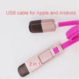 WowObjects Micro USB Cable 2 in 1 USB Charging and Data Sync Cable for iphone5 5s 6 6 s for samsung andriod