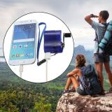 WowObjects Phone Hand Crank Dynamo Charger Charging Cell USB Hands Blue Emergency Dynamos Portable Power Supply Travelling Gift