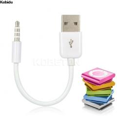 WowObjects USB 2.0 Data Sync Charger Transfer Cable 3.5mm Jack Charger for Apple iPod 3rd 4th 5th 6th Mp3 Mp4