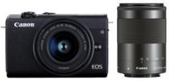 Canon EOS M200 Mirrorless Camera Body with Dual Lens 15 45 and 55 200 mm