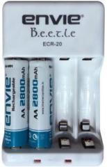 Envie Bettle ECR 20 |Combo With| 2xAA 2800 Ni MH rechargeable Camera Battery Charger