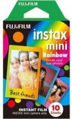 Fujifilm Rainbow Instax Mini 10 Sheet Pack Film Roll