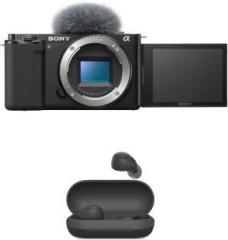 Sony Alpha ZV E10 Mirrorless Camera Body Only Vlog Camera WF C700 Sony Headphone